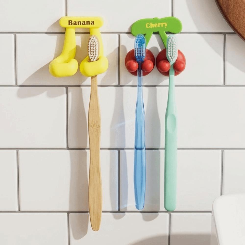 Self Adhesive Silicone Toothbrush Holder Space Saving Plug Storage Rack Razor Holder  For Bathroom