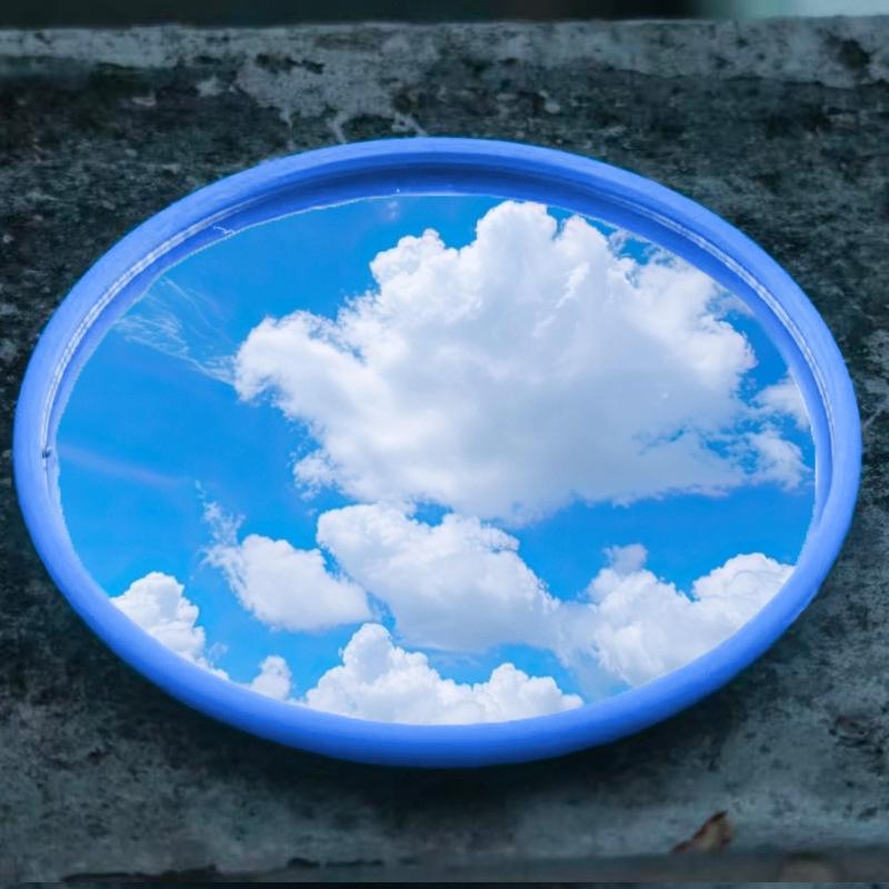 Convex Mirror With Stickers Travel Mirror Photo Props Makeup Mirrors Portable Round Mirrors Wide Angle Mirror To Photograph