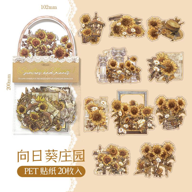 

4 styles 20 pcs Promise of Flower series Collage stickers Scrapbooking Material handmade Diary Album Junk Journal Supplies