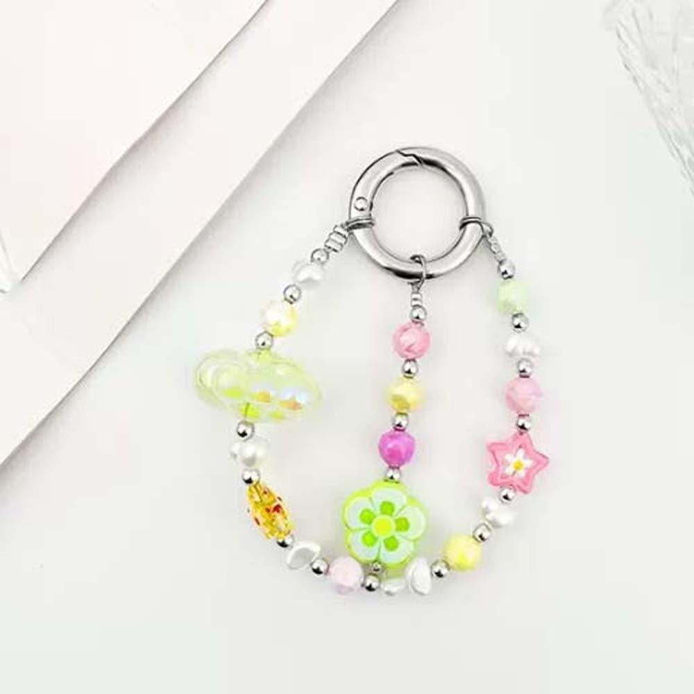 Y2K Colorful Bag Charm Resin Versatile Bag Pendants Bag Accessories Beaded Phone Chain Girls