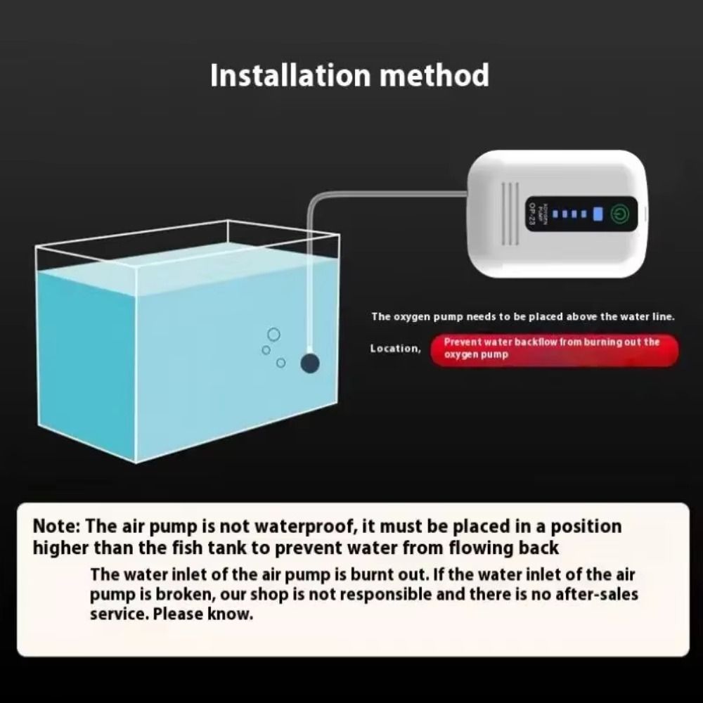 Langlebige 70H/40H Aquarium Sauerstoffpumpe USB Ultra Leise Fischbecken Sauerstoffpumpe Wasserdicht Wiederaufladbar Outdoor Angeln Sauerstoffpumpe