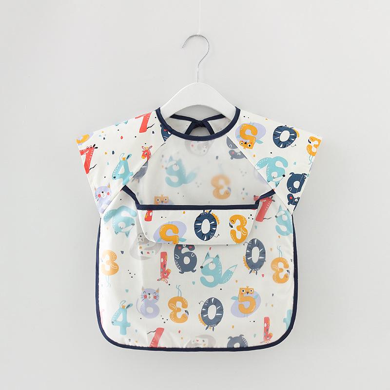 Blouse imperméable en coton à manches longues avec poche pour enfants