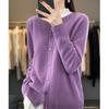 Fashion Women Cardigans Cashmere Sweater Autumn Winter O-neck Long Sleeve Knitwear Female Basic Clothing Tops