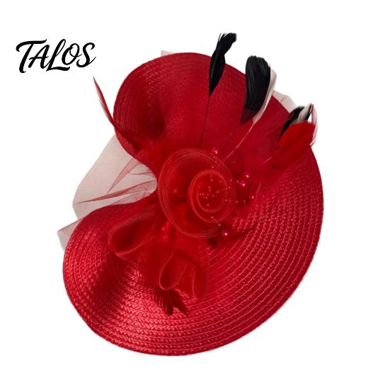 Zylinder mit starkem Clip, Fascinator-Hut mit Feder-Netzblumen-Dekor, Tanzkostüm Kopfschmuck für venezianische Karnevalsmaskeraden, Mottopartys, Bühne