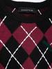 2025 Spring Women's European & American Style Diamond Pattern Knitted Sweater
