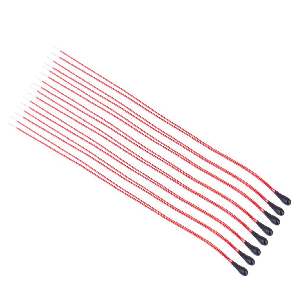 10pcs High Sensitivity Ohm MF52B Thermistor Resistors with Enameled Wire Temperature Sensor High Sensitivity Thermistor
