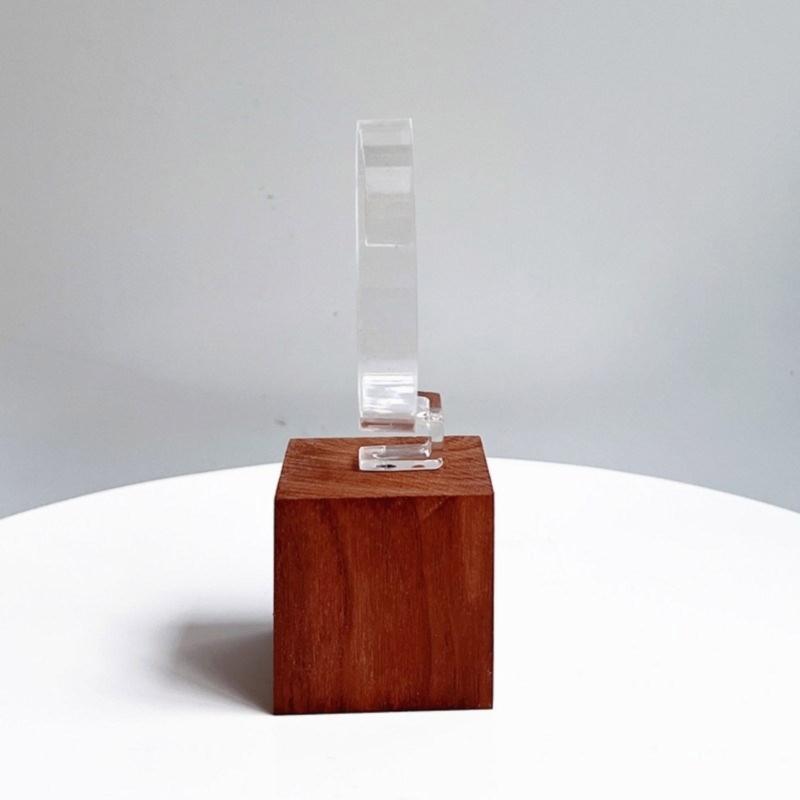 Supporto per Orologi in Legno di Noce Fatto a Mano Elegante Supporto Espositore per Orologi a Forma di C Portaoggetti per Orologi da Casa e Negozio