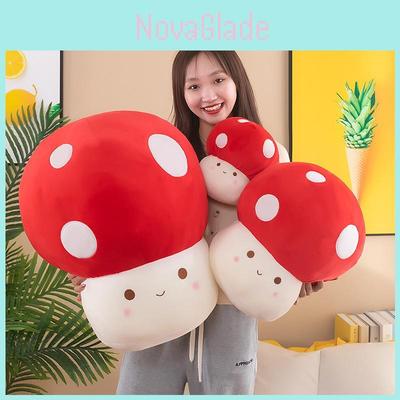 Peluche de Hongo de Juguete Muñeco Suave Relleno Dibujos Animados Decoración Dormitorio Infantil Regalo Cumpleaños