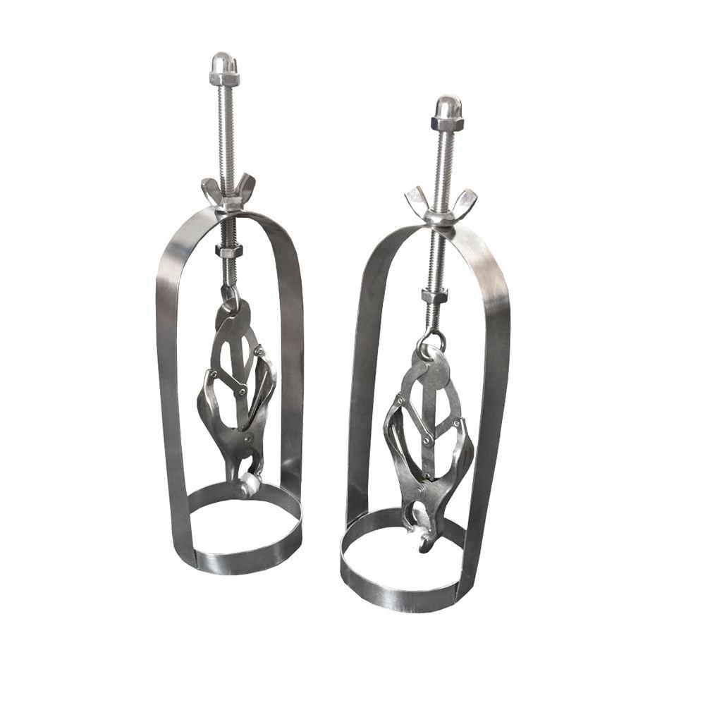 Silvery Emperor SM Butterfly Type Stainless Steel Alloy Breast Clip Adult Sex Toy Old Style