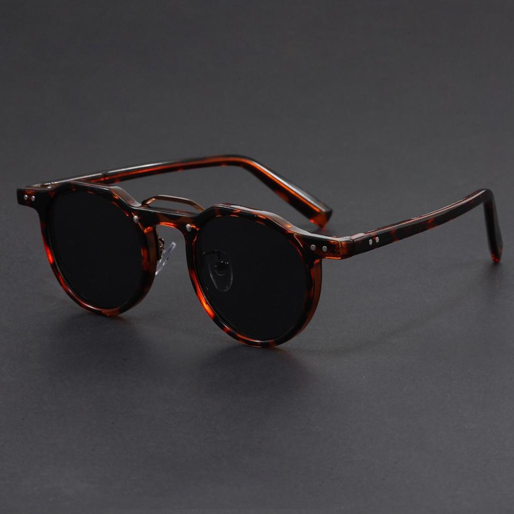 Retro Metal Frame Oval Sunglasses for Women Men Trendy Punk Round Sun Glasses Luxury Brand Designer Driving Shades