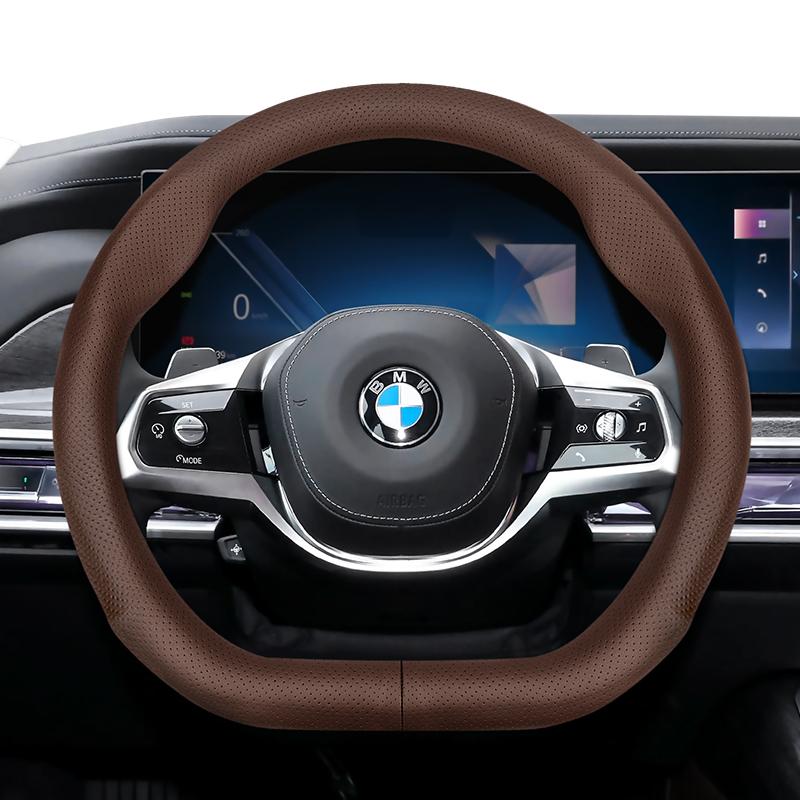 For BMW D-Shaped Steering Wheel Cover Ultra-Thin 4 5 7 Series M5 I5 I7 G22 G23 G26 G60 G70 F10 F90 G60 G70 G82 G83 G26