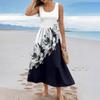 Ladies' Floral Summer Casual and Fashionable Sleeveless Long Dress