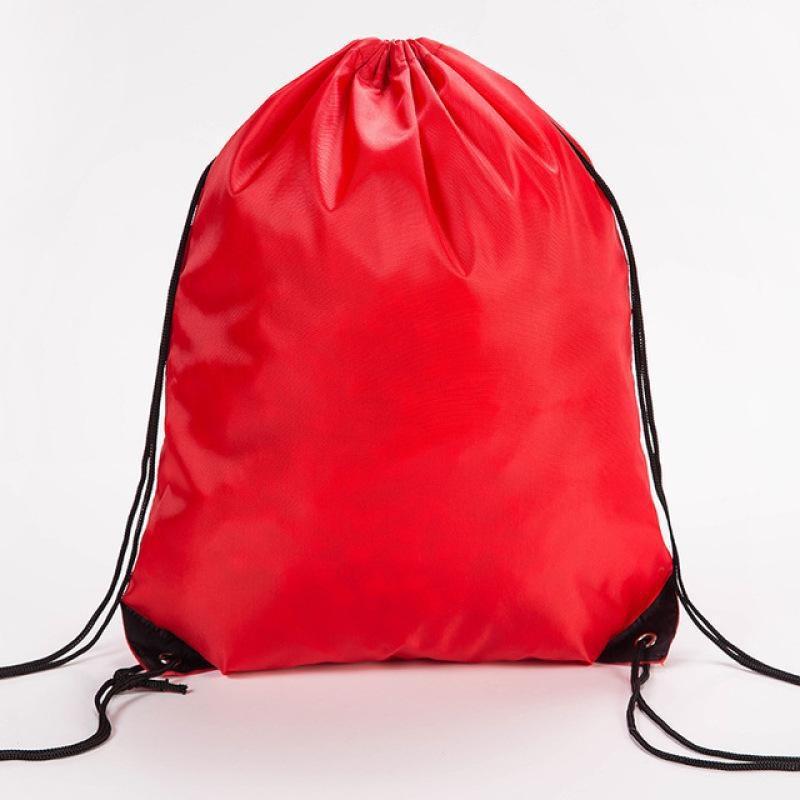 1PC Large Capacity Nylon Waterproof Drawstring Backpack Outdoor Sport Fitness Storage Bag Thick Rope Polyester Bag
