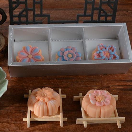 Sakura Çiçeği Pirinç Kek Silikon Kalıbı Yapışmaz Çiçek Şekilli Kalıp Ay Keki Mung Fasulyesi Kek Tatlı DIY Pişirme Aracı için