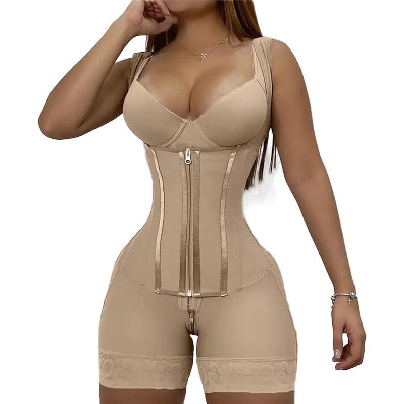 Women Steel Boned Tummy Control Butt Lifting Shapewear Bodysuit Hip Enhancing Body Shaper