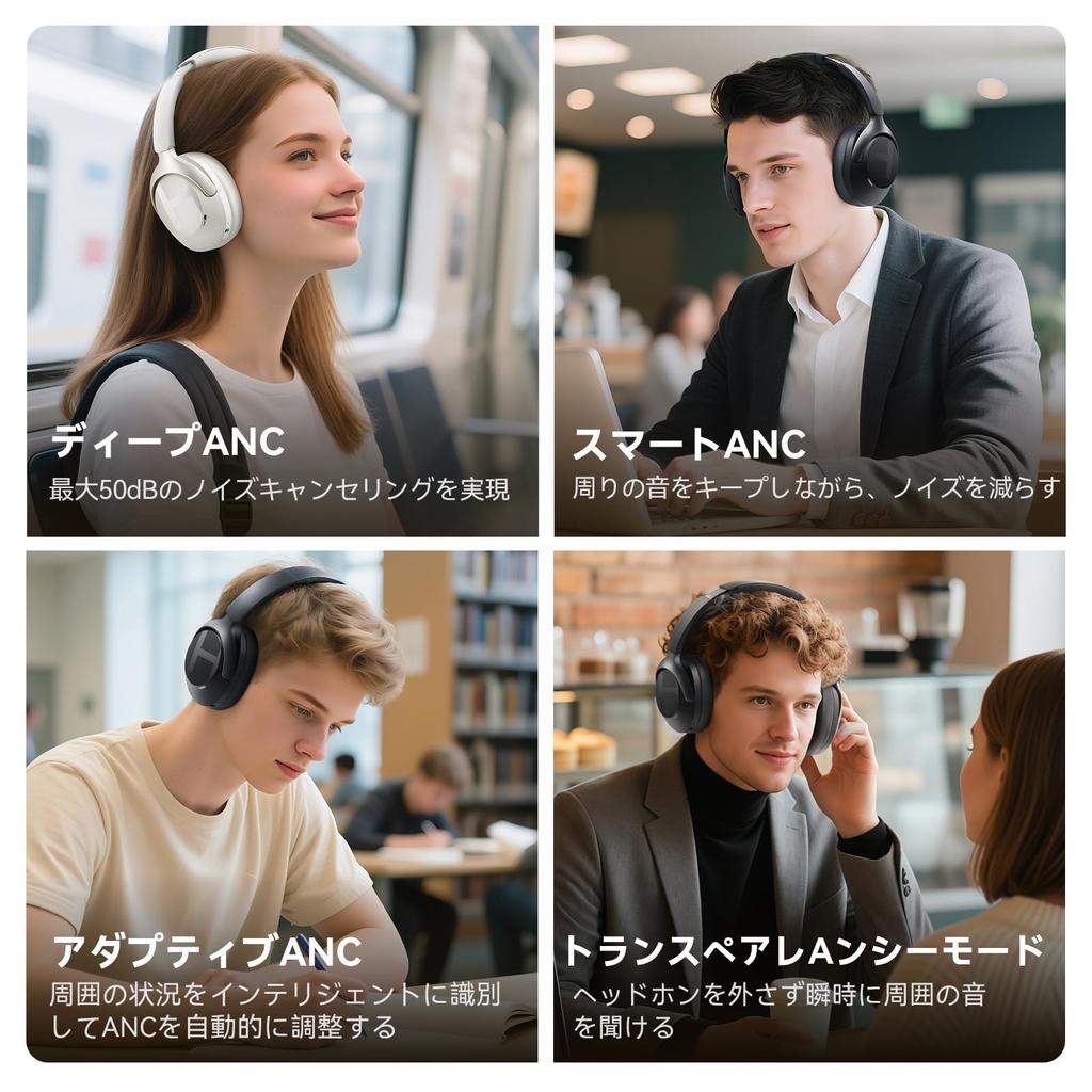 HAYLOU S40 Wireless Bluetooth Noise Spatial Low Wireless and Up to 90 Hours of Music Comfortable Supports Two Devices App Includes for and Instruction