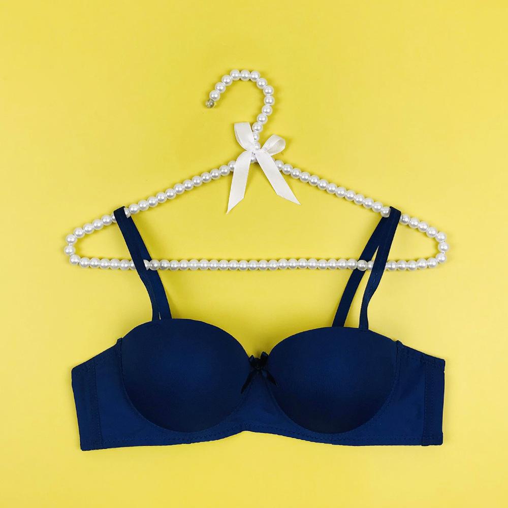 South East Asia Glossy Underwear Women's Small Breasts Gathered with Steel Rim Top Support Versatile Sexy Pure Desire Bra