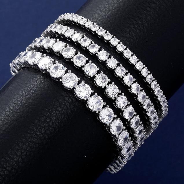 Zircon Tennis Chain Jewelry Men's Necklace Niche Hip Hop Jewelry Women's Bracelet