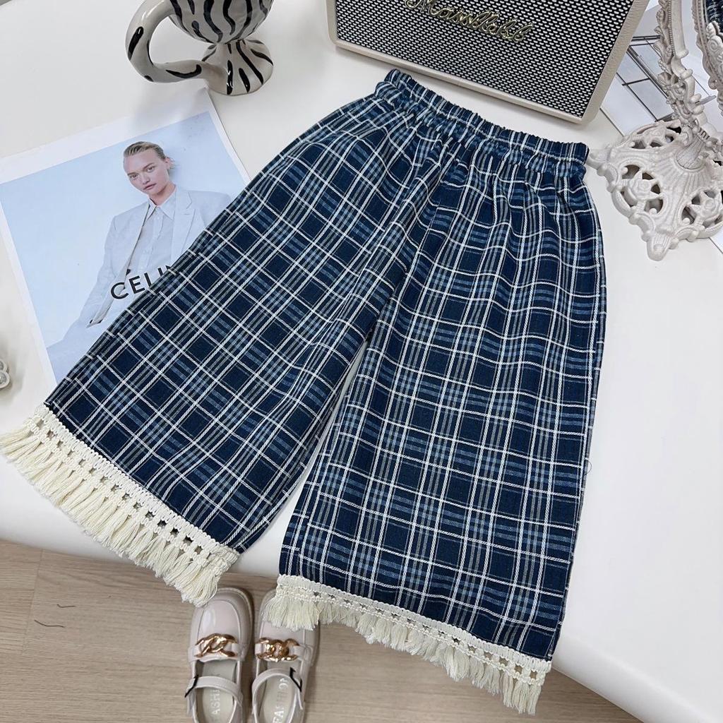 Girls' Plaid Sleeveless Camisole and Pants Set