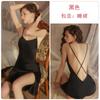 Women's Silky Satin Deep V Low Cut Backless Sleep Dress Lounge Set