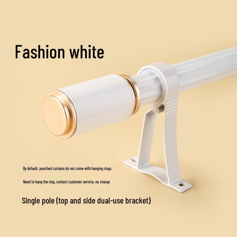 Durable Roman Curtain Rod - Strong Load-Bearing Single & Double Rods, Top & Side Mount, Complete Set 1.5m, Whole