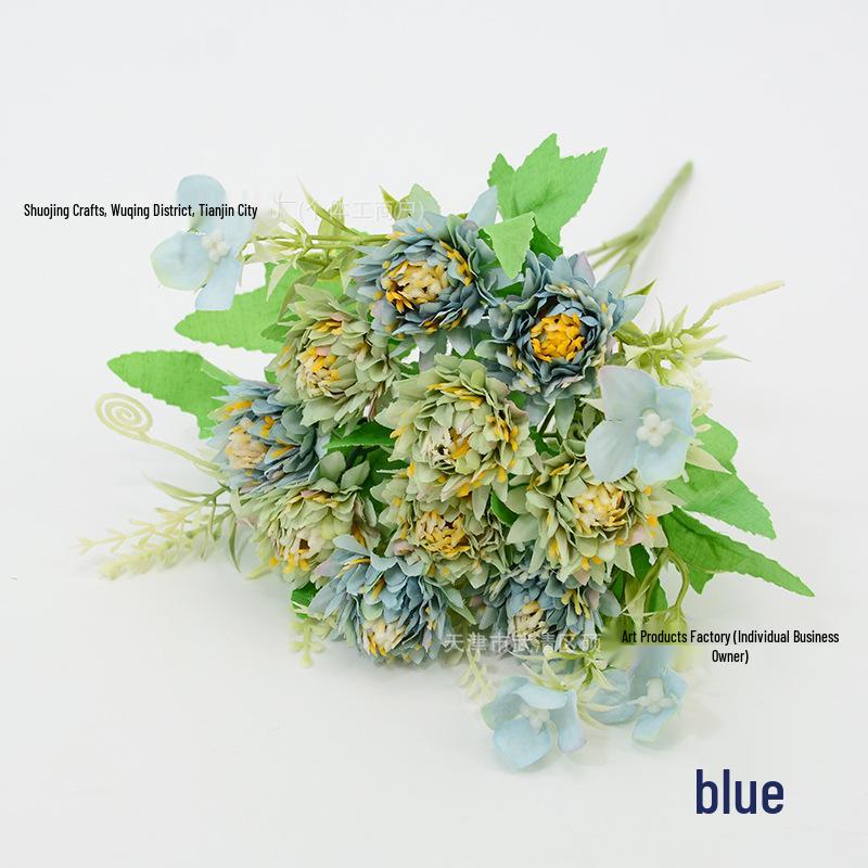 Korean Dragon Claw Chrysanthemum Artificial Bouquet for Party, Restaurant, Shop, or Desktop Decoration