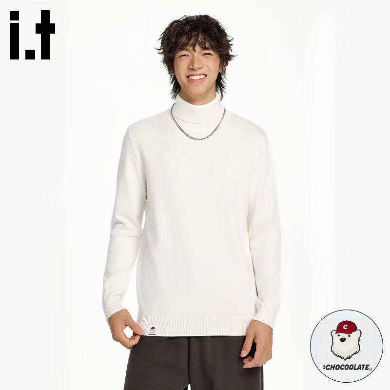 

:CHOCOOLATEit Men s American Retro High Neck Knitted Sweater 4XL