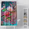 Plum Blossom Flowers Home Shower Curtains For Bathroom Waterproof Fabric Modern Nordic Style Bathroom Curtains