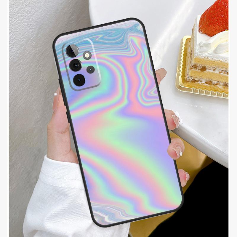Rainbow Holographic Iridescence Case For Samsung Galaxy A15 A25 A35 A55 A51 A71 A12 A32 A52 A13 A33 A53 A14 A34 A54 Cover