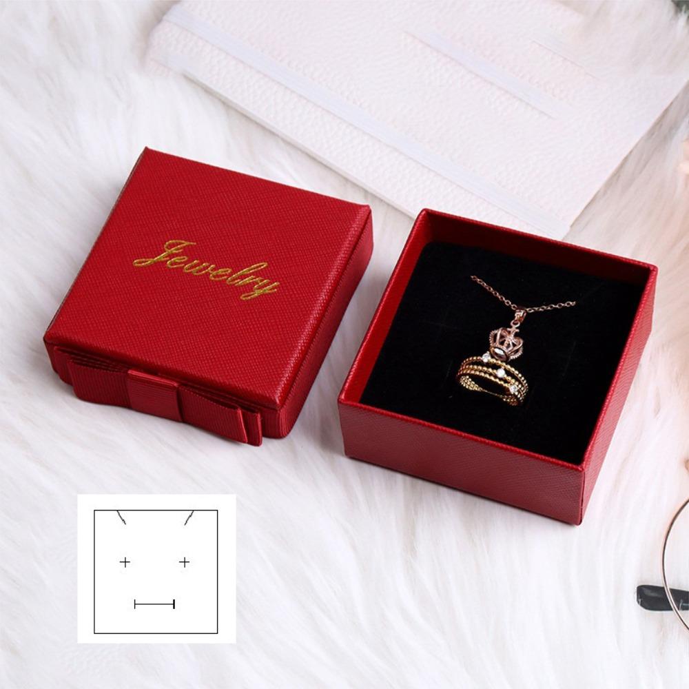 8pcs Square Jewelry Gift Box Elegant Gift Boxes with Lids and Bow Luxury Treat Boxes Paper Gift Wrap Box Jewelry Storage Box for Necklace Ring Earring