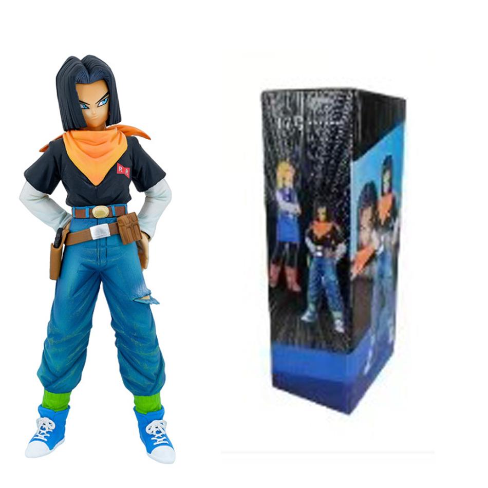 Bandai Anime Dragon Ball Z Android 17 18 Figure Android 18 PVC Action Figures Collection Model Toys for Children Christmas Gifts