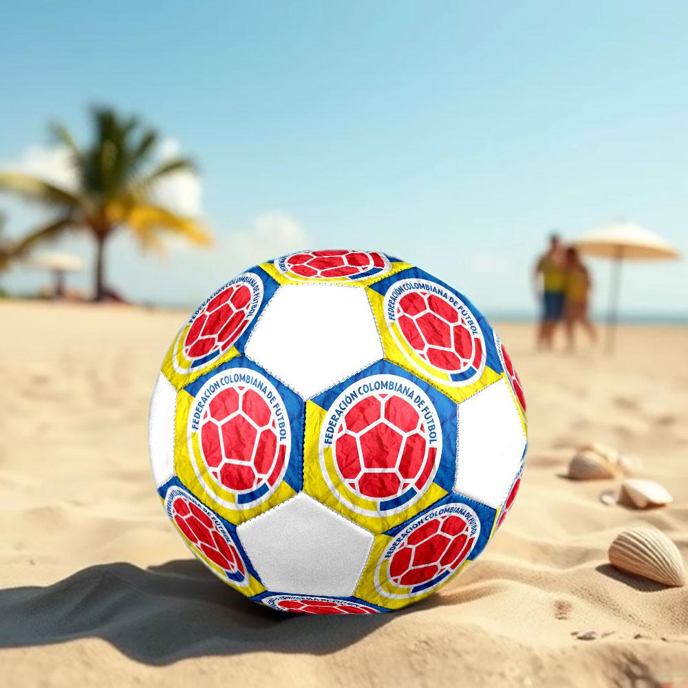 Colombia national football logo Size 5 Soccer Ball, Machine-Stitched PVC, Durable & High Bounce, All Ages Fit, fan merchandise, matches & outdoor use.