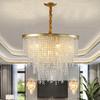 American LED Crystal String Ceiling Indoor Lamp Crystal Lustre Luxury Chandeliers for Living Room Bedroom Style Pendant Light