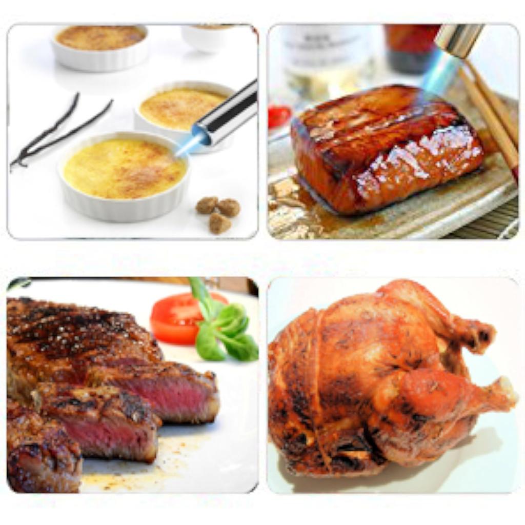 Kitchen Blower - Cooking Torch Chef Cooking Professional Adjustable Flame with reverse use of barbecue (excluding butane fuel)