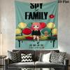 Spy X Family Teamwork Action Tapestry Fashion Print Wallmounted Background Cloth Wall Covering Decoration Soft