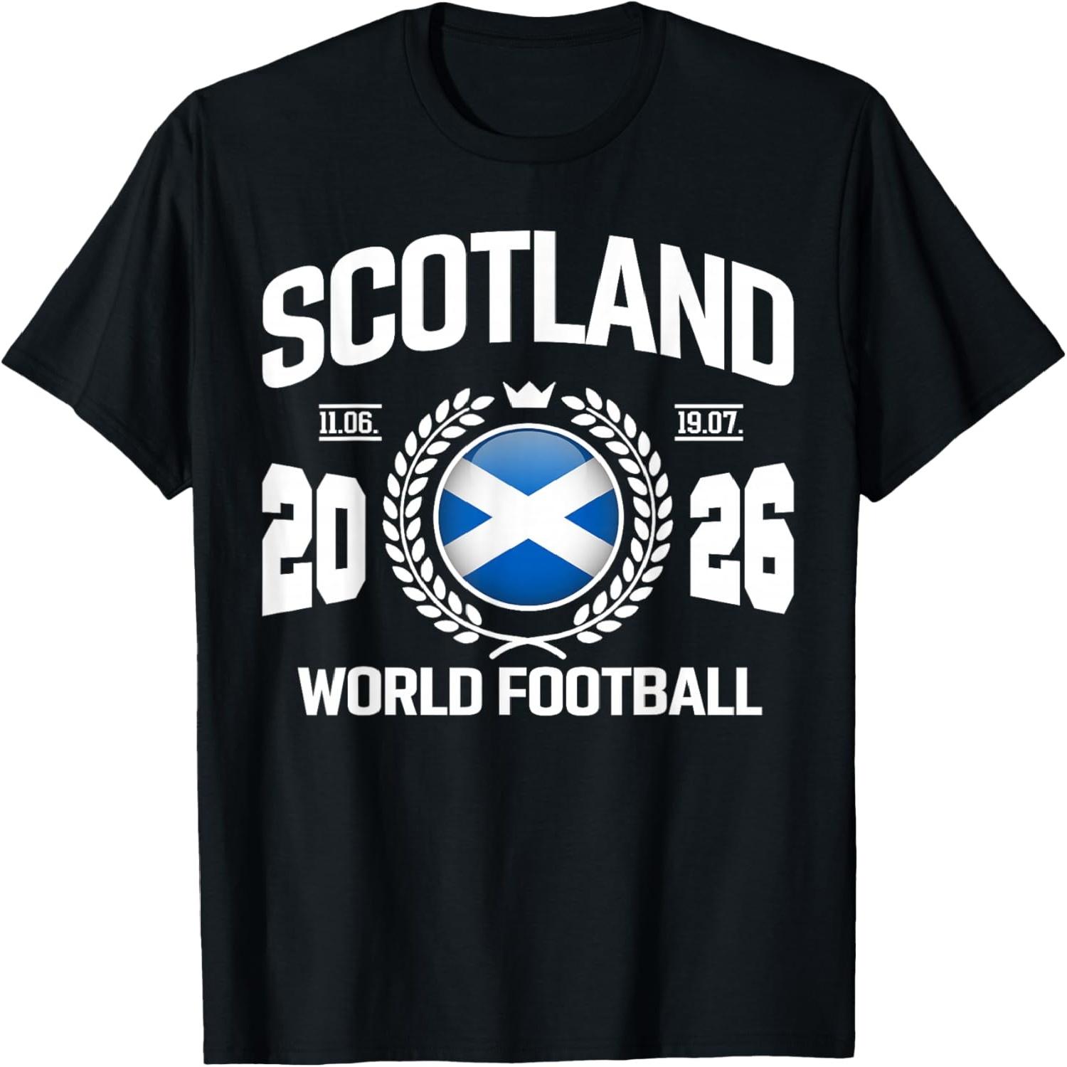 Scotland Football Supporter 2026 Badge Design T-Shirt S
