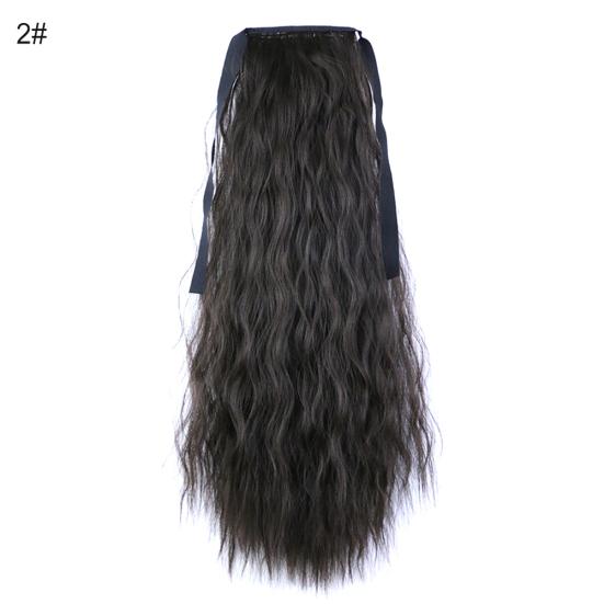 

20-дюймовые синтетические волокна длинные волнистые вьющиеся волосы наращивание парик хвостик шиньон