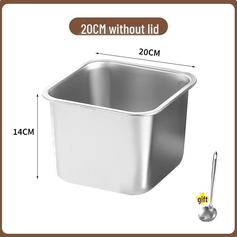 Zhaoran 304 Stainless Steel Square Condiment Bowl with Lid