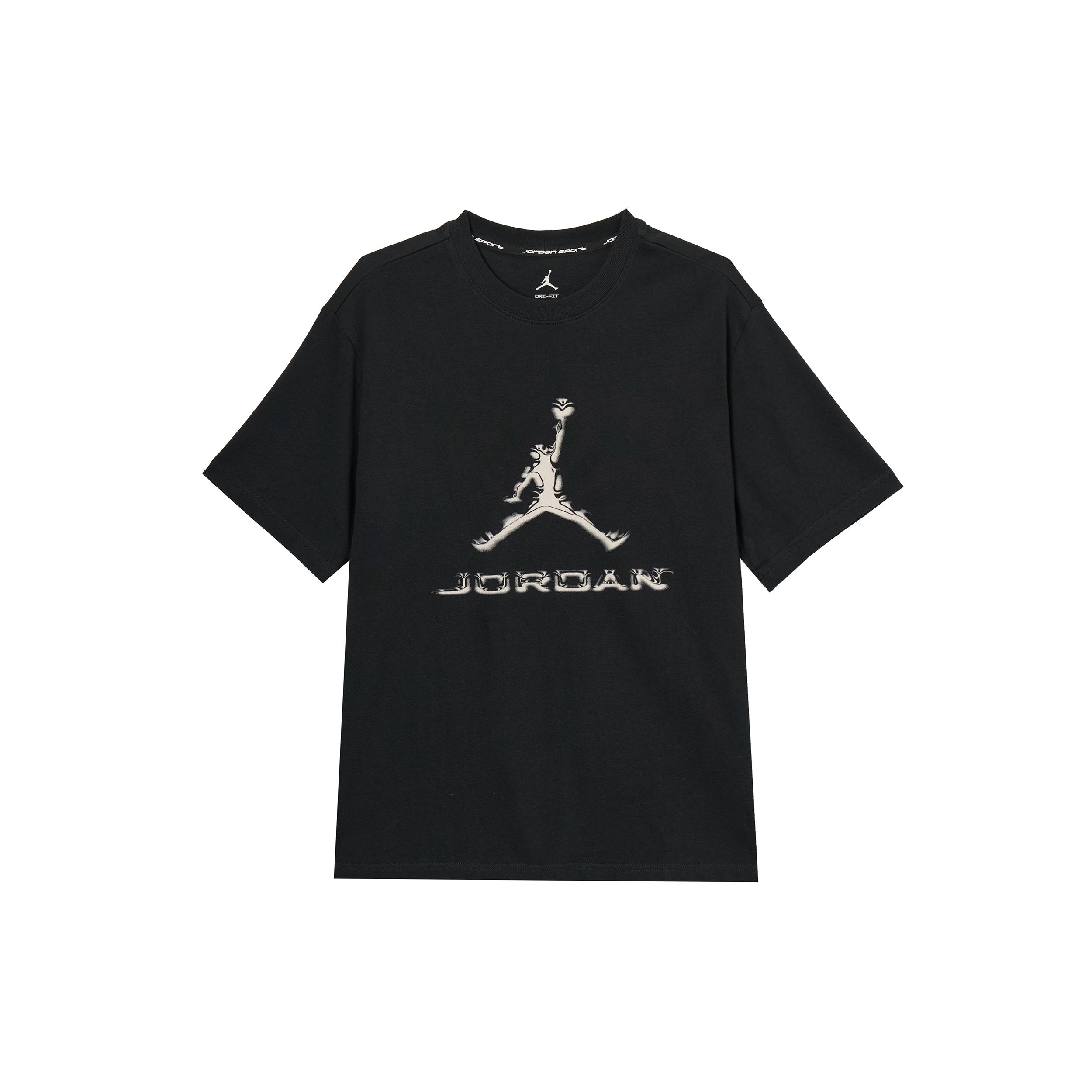 Мужские футболки Jordan Dri-FIT Черные с круглым вырезом Умеренные HQ9092-010 L