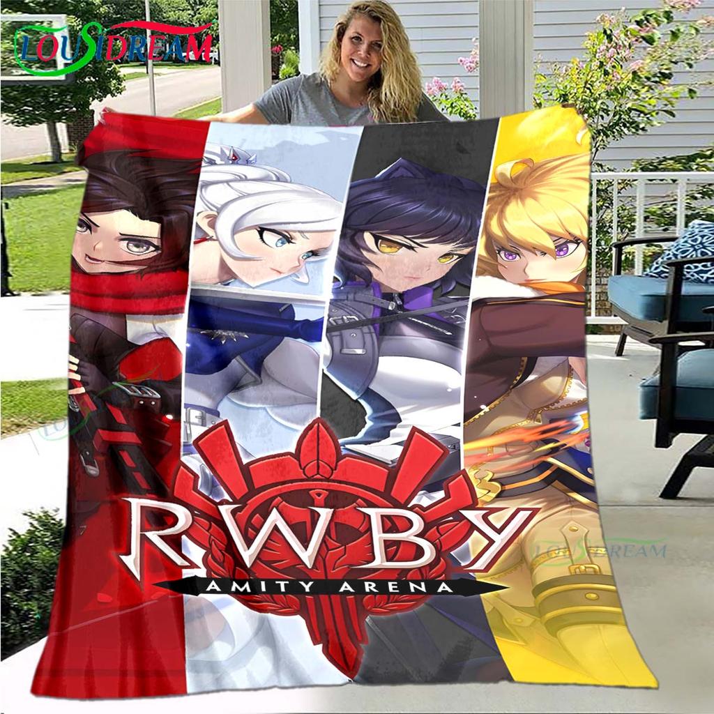 3D Fashion Cartoon R-RWBY Four Seasons Blanket Sofa Cover Travel Bed Plush Blanket Travel Office Break Blanket Gift