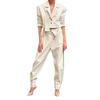 2023 Autumn Solid Color Lapel Blazer and Trousers Set
