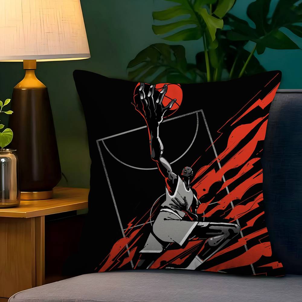 Nordic Colorful Sport Basketball Maple Design Cushion Cover Happy Autumn Harvest decor Holiday Decorati Pillow Cover