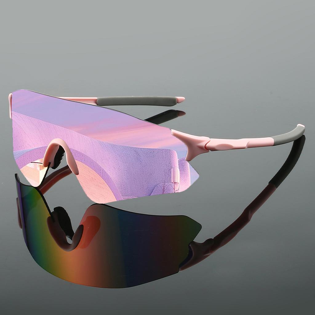 Wrapped Round Athletic Goggle Men Latest Rimless Mirror Outdoor Use Hiking UV Protection Glasses Trendy Punk Design Anti-UV Bicycle Shades