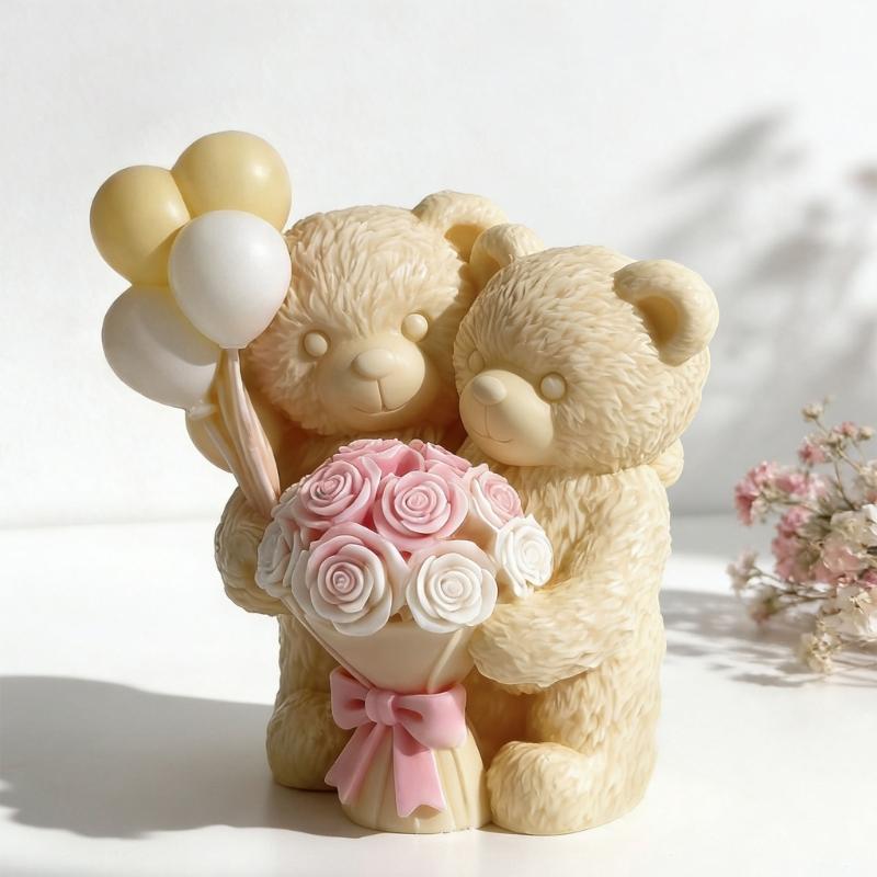 Multipurpose Silicone Mould for Candle Soap Chocolate Making Balloon Bear Shape Sturdy and Flexible Ideal for Projects