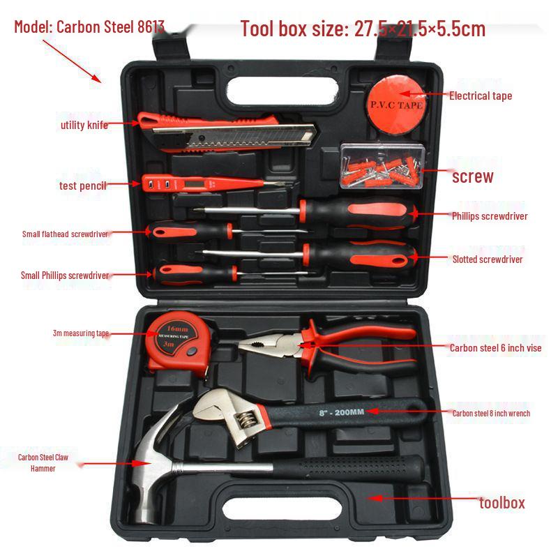 8, 9, 12, 13, 16-Piece Household Combination Repair Tool Kit for Car Insurance