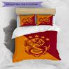 Set Lenzuola 3 Pezzi Stampato Galatasaray FC Traspirante Copripiumino con Federe Biancheria da Letto Decorativa per Camera da Letto Casa
