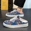 Canvas Shoes Men's Summer Niche Trendy Brand Sports Breathable Board Shoes Men's Versatile Heel-less Half-pedal Slippers