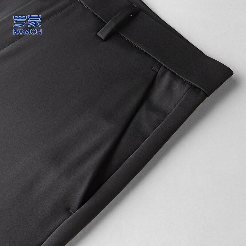 Luomeng Men's Ice Silk Silk Blend Straight-Leg Casual Trousers