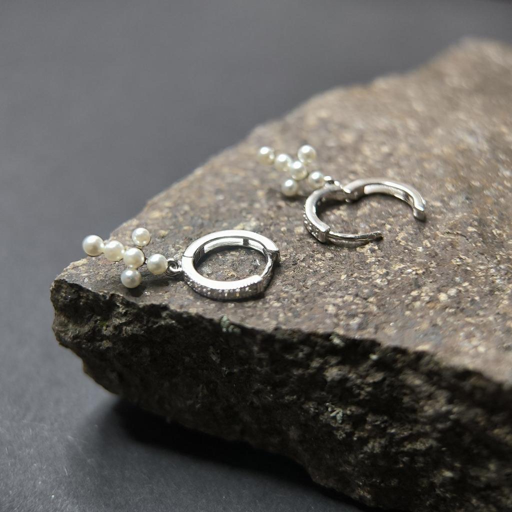 Silberohrringe mit Naturperlen, Zirkonia (2177104)