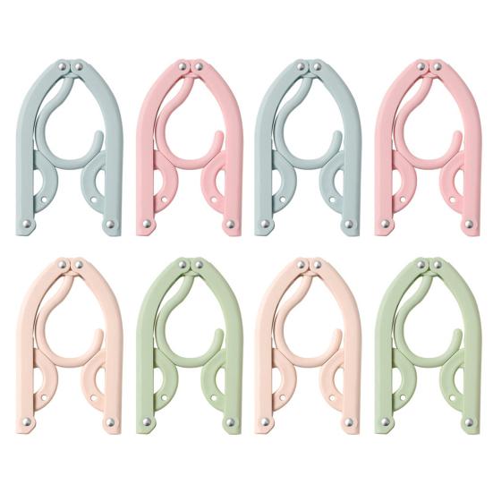 

Вешалки для одежды Портативная вешалка для одежды Прочная несущая конструкция с противоскользящим покрытием Складные держатели для курток и рубашек Компактные вешалки 8pcs